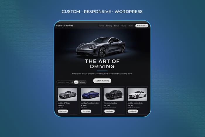 Custom WordPress website designed around a business and its customers